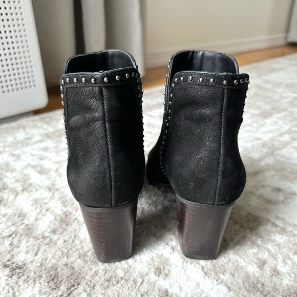 Sole Society Black Pointed Toe Ankle Booties with small studs So Delphine - Picture 7 of 12